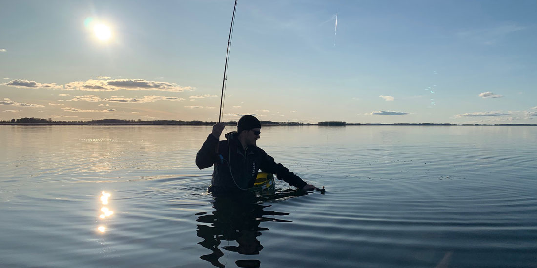 Fliegenfischen auf Hechte in Rügen