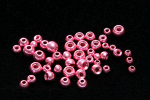 Tungsten Beads anodized pink