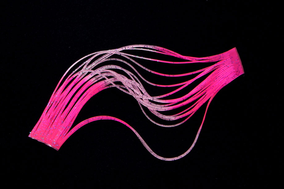 salmon pink/hot pink tipped